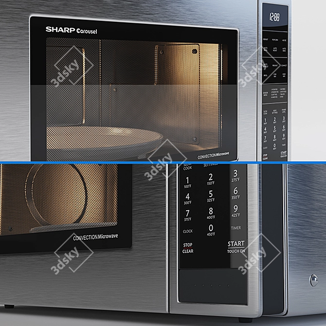 Sharp 1.5 cu. ft. Microwave 3D model image 2