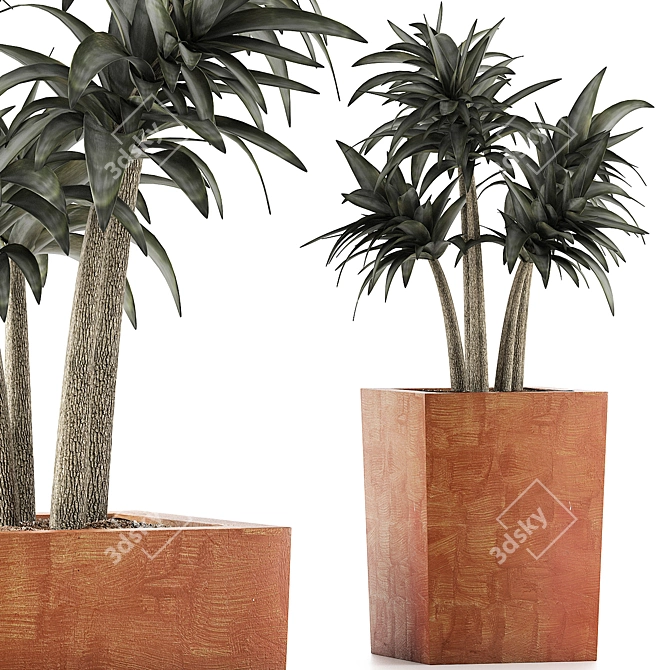 Desert Chic: Mediterranean Plant Collection 3D model image 1