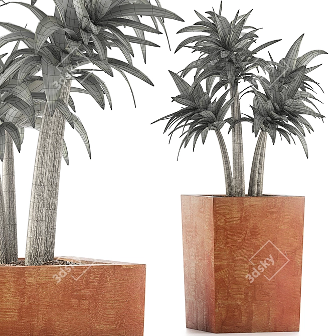 Desert Chic: Mediterranean Plant Collection 3D model image 3