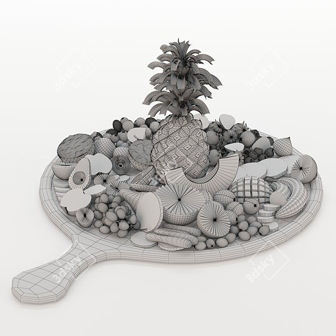 Sleek Fruit Tray: Perfect for Display! 3D model image 5