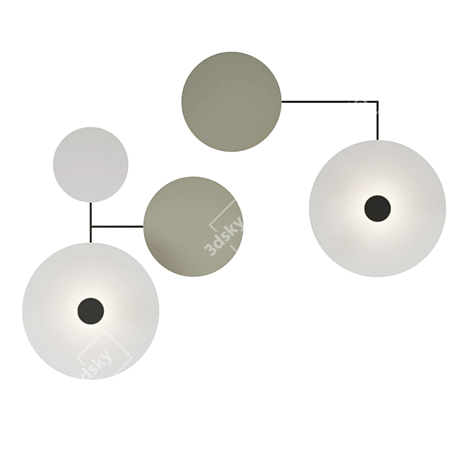 Modern Minimalist Ceiling Light 3D model image 2