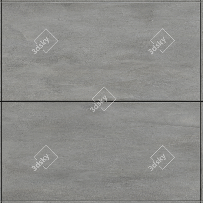 Luce Acciaio Concrete Wall Tiles: Sleek & Stylish 3D model image 2