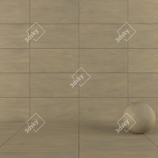 Modern Concrete Wall Tiles 3D model image 1