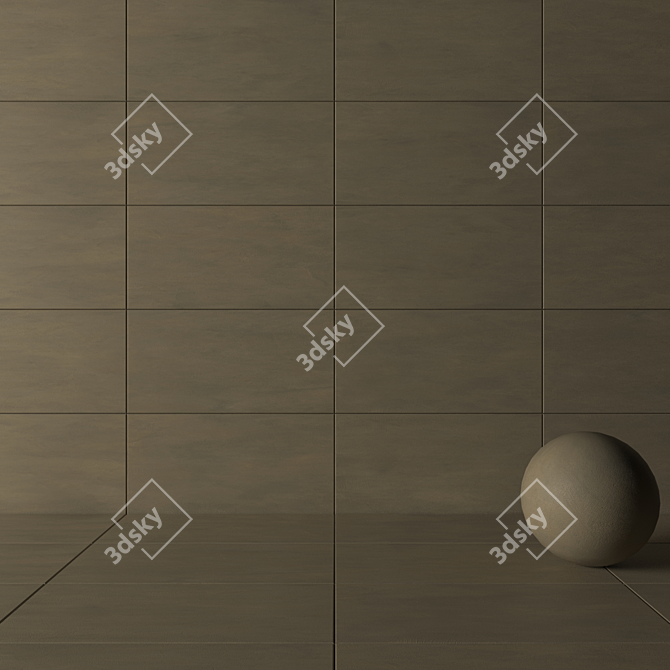 Modern Concrete Wall Tiles 3D model image 3