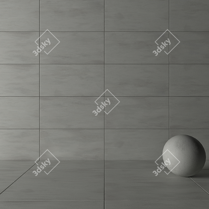 Luce Perla Concrete Wall Tiles - Modern and Versatile 3D model image 3