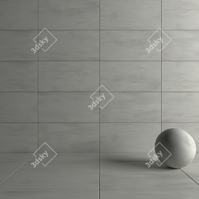 Luce Perla Concrete Wall Tiles - Modern and Versatile 3D model image 4