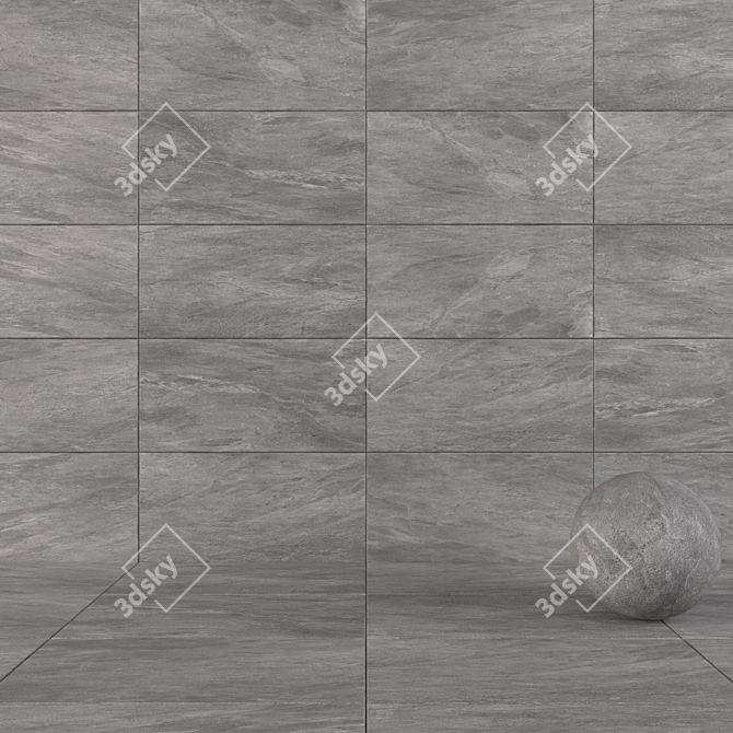 Mineral Fog Concrete Wall Tiles 3D model image 1