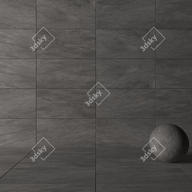 Mineral Fog Concrete Wall Tiles 3D model image 3