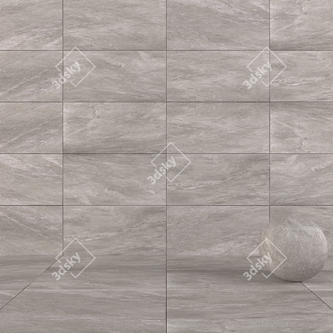 Mineral Greige Concrete Wall Tiles 3D model image 1