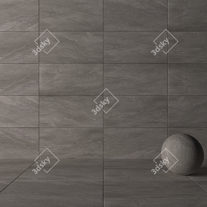 Mineral Greige Concrete Wall Tiles 3D model image 3