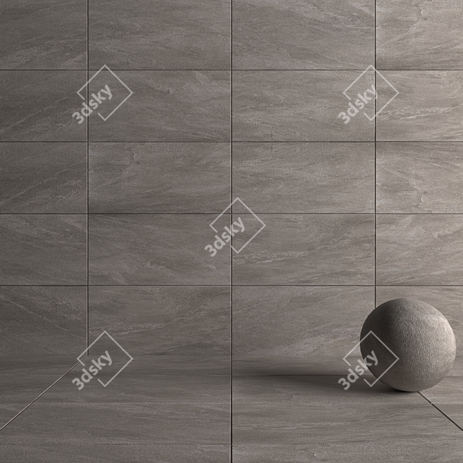 Mineral Greige Concrete Wall Tiles 3D model image 4