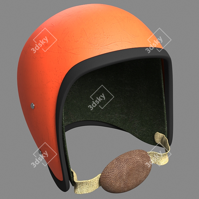 Sleek Moto Helmet 3D model image 1