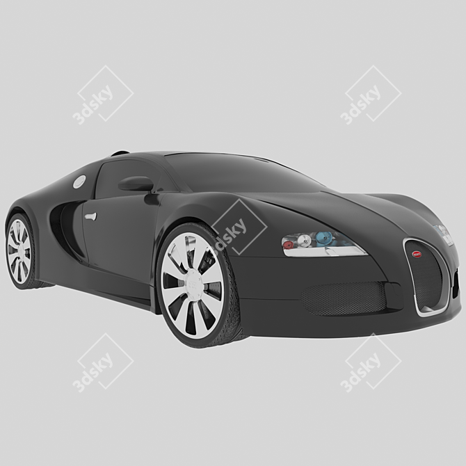 Luxury Speed King: Bugatti Veyron 3D model image 1