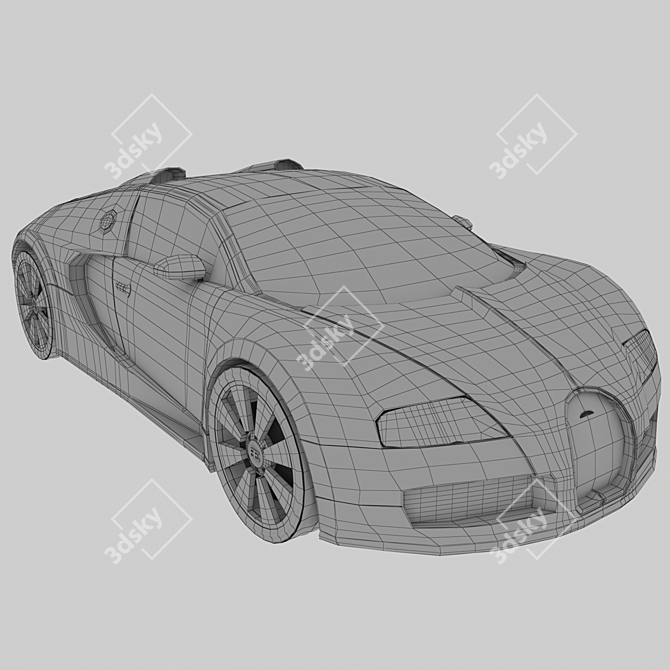 Luxury Speed King: Bugatti Veyron 3D model image 5