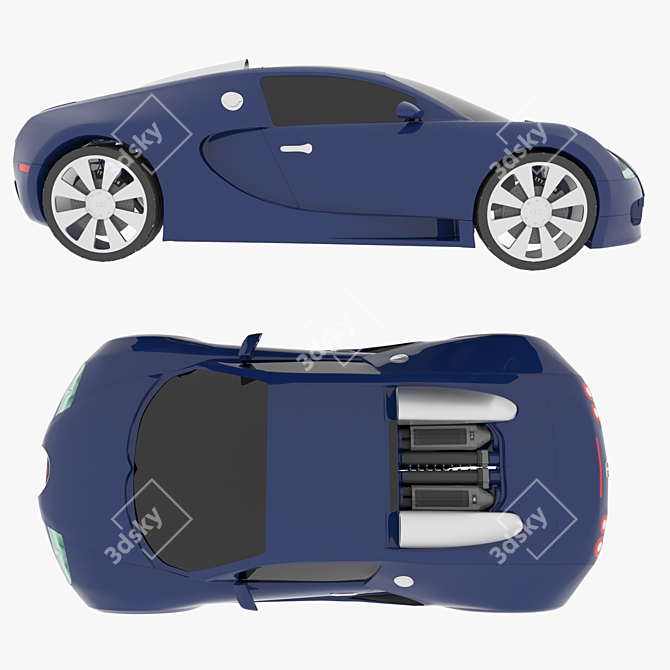 Luxury Speed King: Bugatti Veyron 3D model image 6