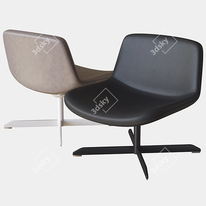 Modern Swivel Lounge Chair 3D model image 1