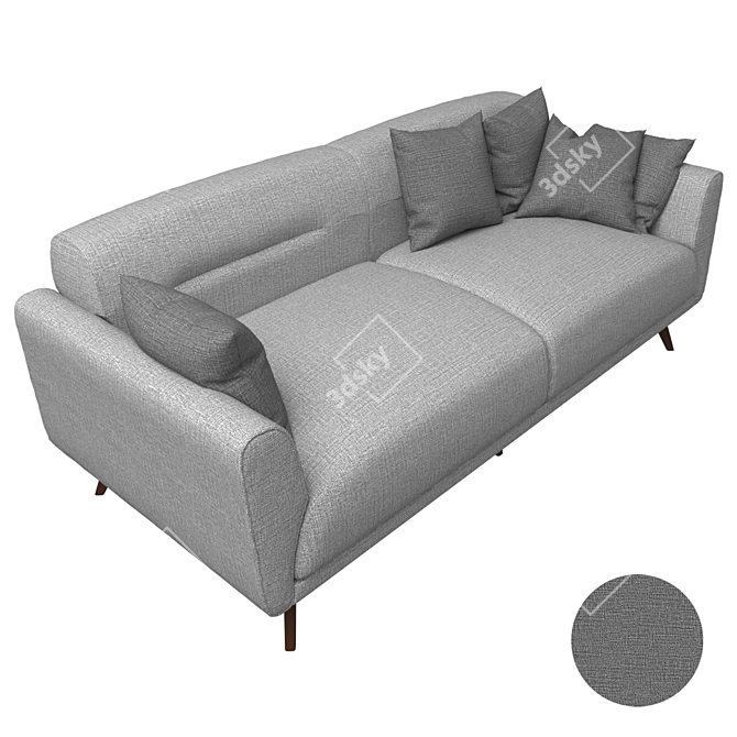 Stylish Osaka Sofa: La Forma 3D model image 1