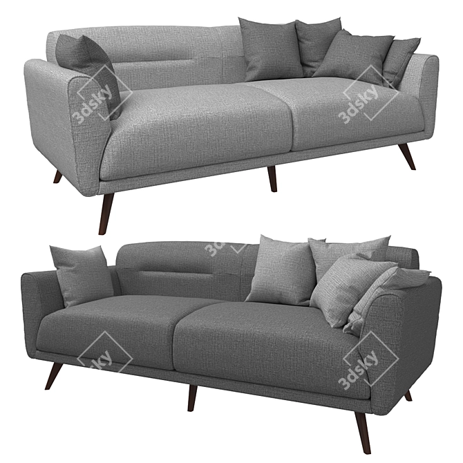 Stylish Osaka Sofa: La Forma 3D model image 2