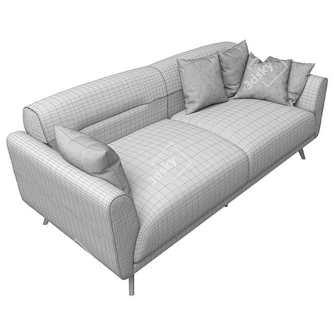 Stylish Osaka Sofa: La Forma 3D model image 4