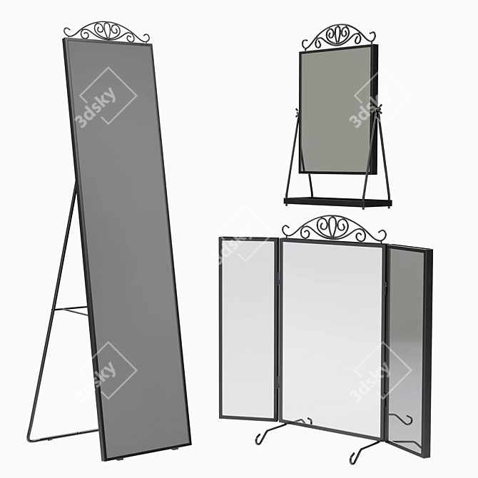 Karmsund Mirror Collection: Versatile and Stylish 3D model image 1