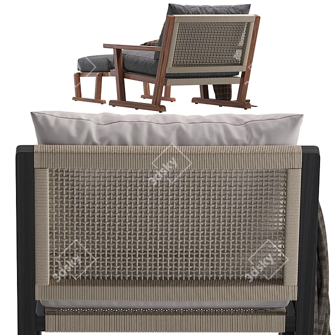 Bari Outdoor Lounge Chair: Stylish Comfort for Your Outdoor Space 3D model image 4