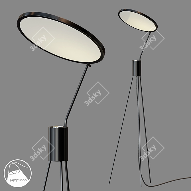  Ecrate Floor Lamp: Elegant and Modern 3D model image 1