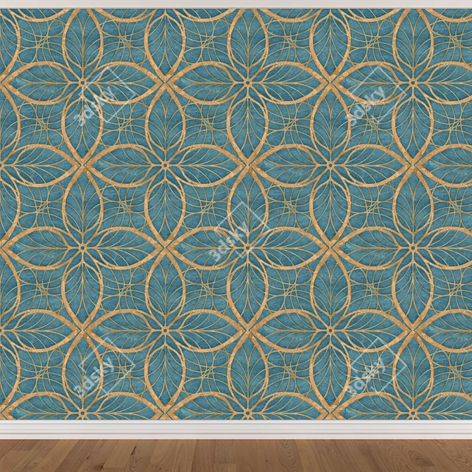 Seamless Wallpaper Set - 3 Colors 3D model image 4