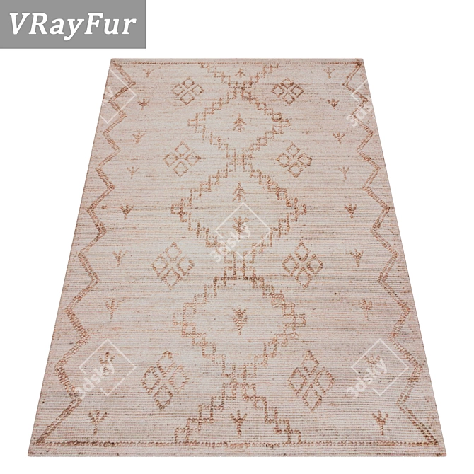 Set of 3 High-Quality Carpets  Versatile Textures 3D model image 2