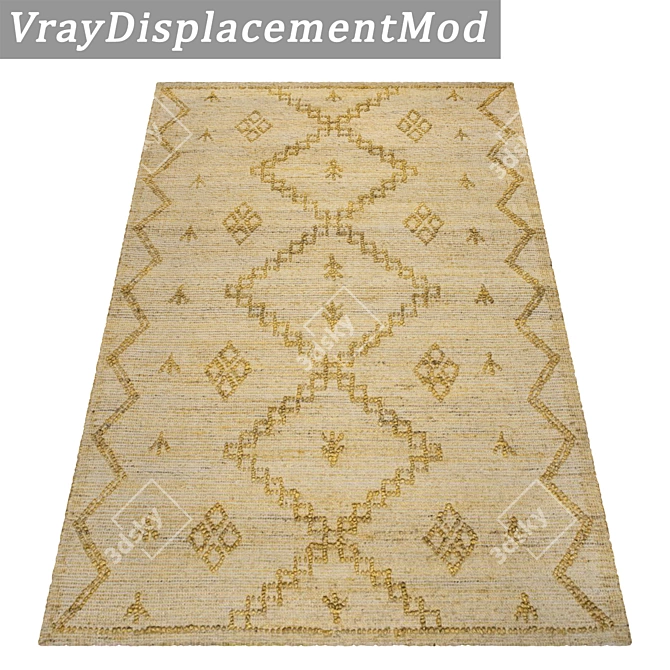 Set of 3 High-Quality Carpets  Versatile Textures 3D model image 3