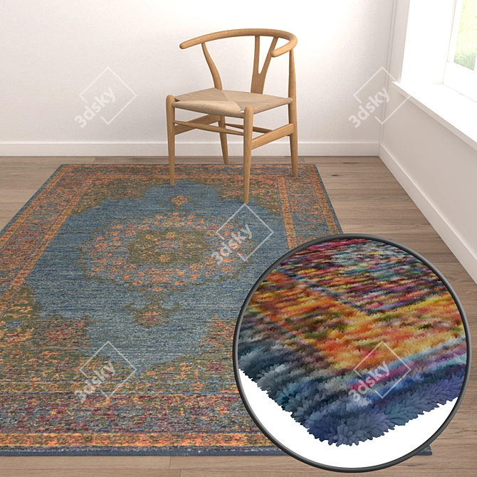 Luxury Carpet Set with High-Quality Textures 3D model image 5