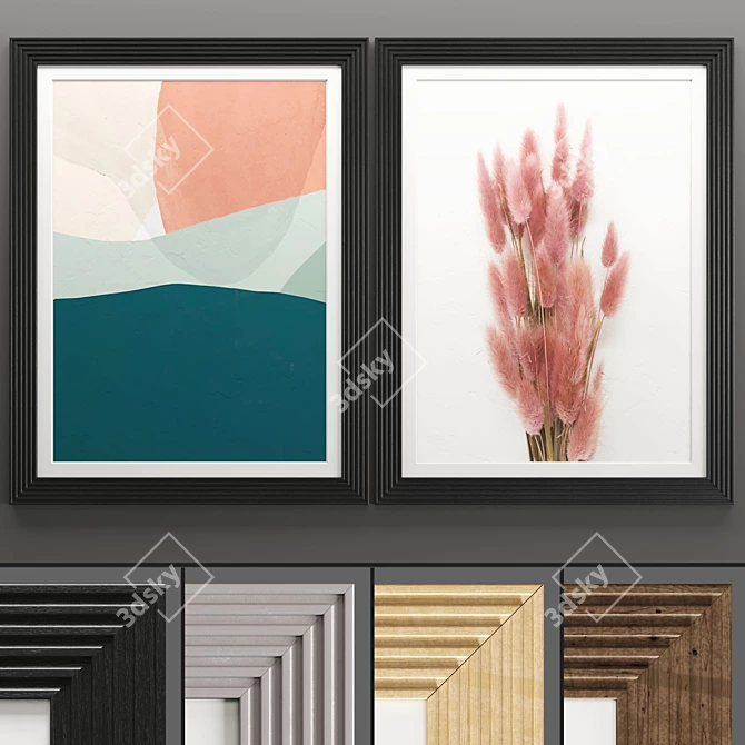 Modern Art Frame: Texture 515 3D model image 1