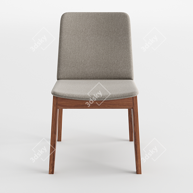 Fuchsia Velvet Dining Chair 3D model image 2