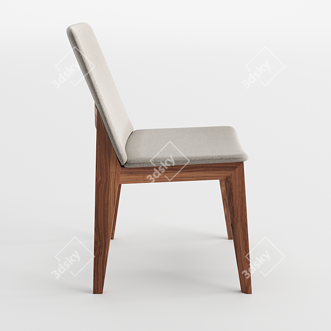 Fuchsia Velvet Dining Chair 3D model image 3