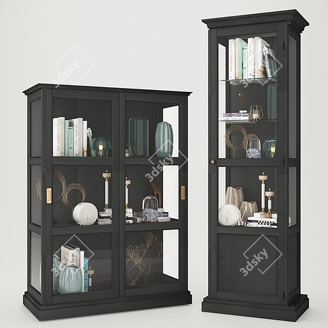 IKEA Malshyo Display Cabinet 3D model image 1