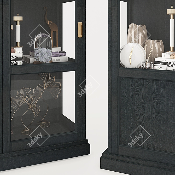 IKEA Malshyo Display Cabinet 3D model image 2