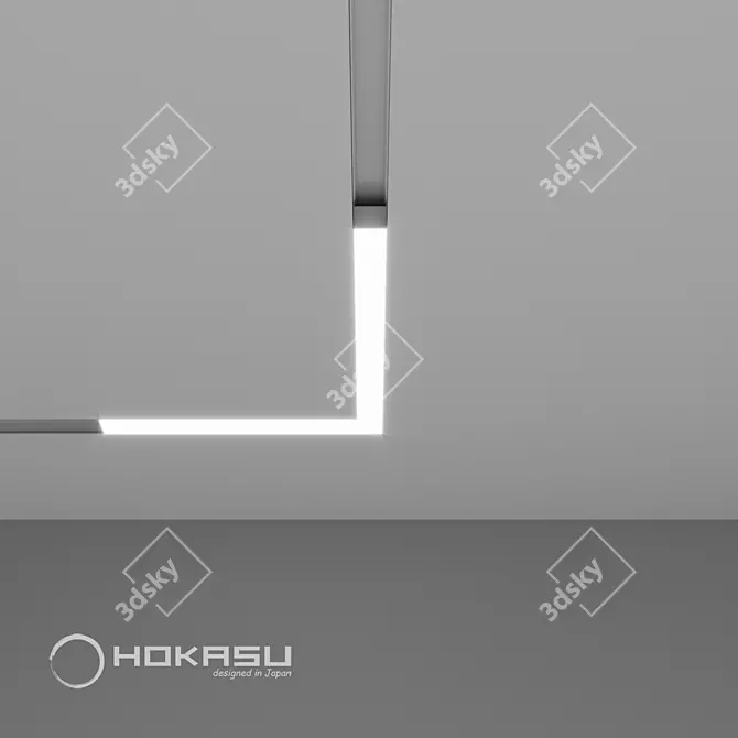 HOKASU OneLine+ LF Angle Track Light 3D model image 2