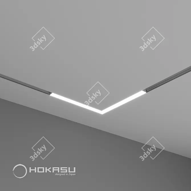 HOKASU OneLine+ LF Angle Track Light 3D model image 3