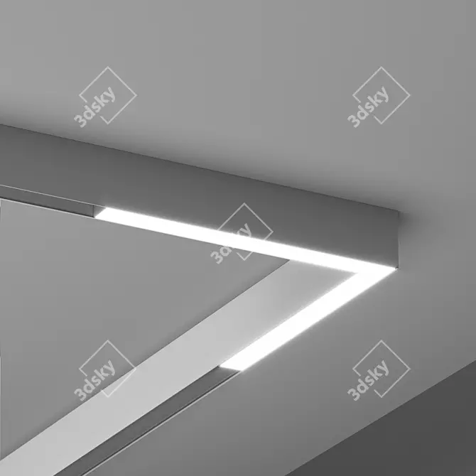 HOKASU OneLine+ LF Angle Magnetic Track Light 3D model image 1