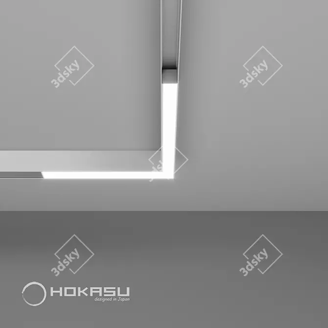 HOKASU OneLine+ LF Angle Magnetic Track Light 3D model image 2
