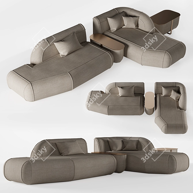 Ultimate Donna Raft Sofa 3D model image 1