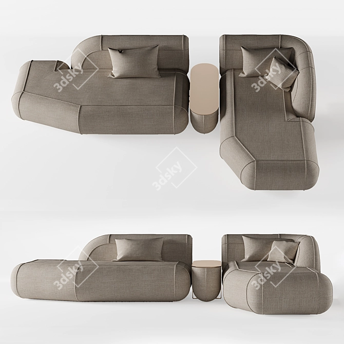 Ultimate Donna Raft Sofa 3D model image 3