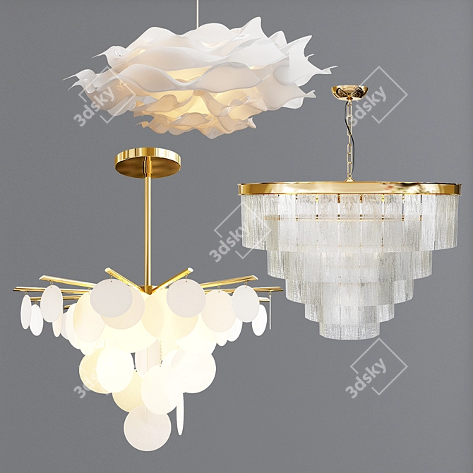 Elegant Glass Slide Chandelier
Luxurious Nimbus Brass Chandelier
Minimalist Krusning Pendant Lamp Shade 3D model image 1