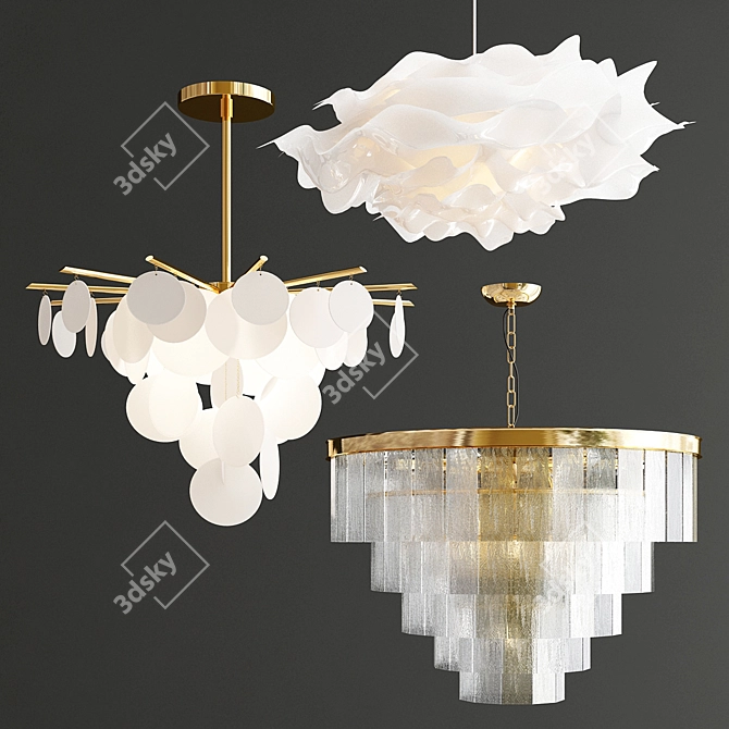 Elegant Glass Slide Chandelier
Luxurious Nimbus Brass Chandelier
Minimalist Krusning Pendant Lamp Shade 3D model image 2