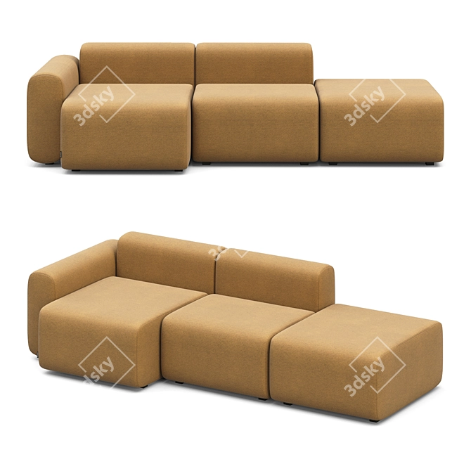 Stylish Shik Sofa 3D model image 2