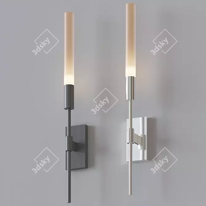 Sleek LED Wand Sconce 3D model image 1