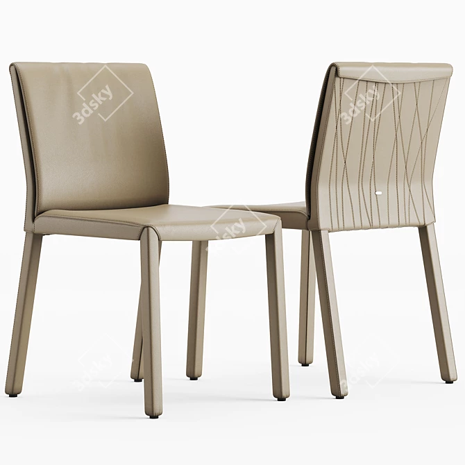 Italia Couture Chair: Elegant Italian Design 3D model image 1