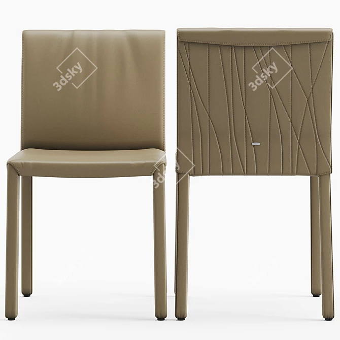 Italia Couture Chair: Elegant Italian Design 3D model image 2