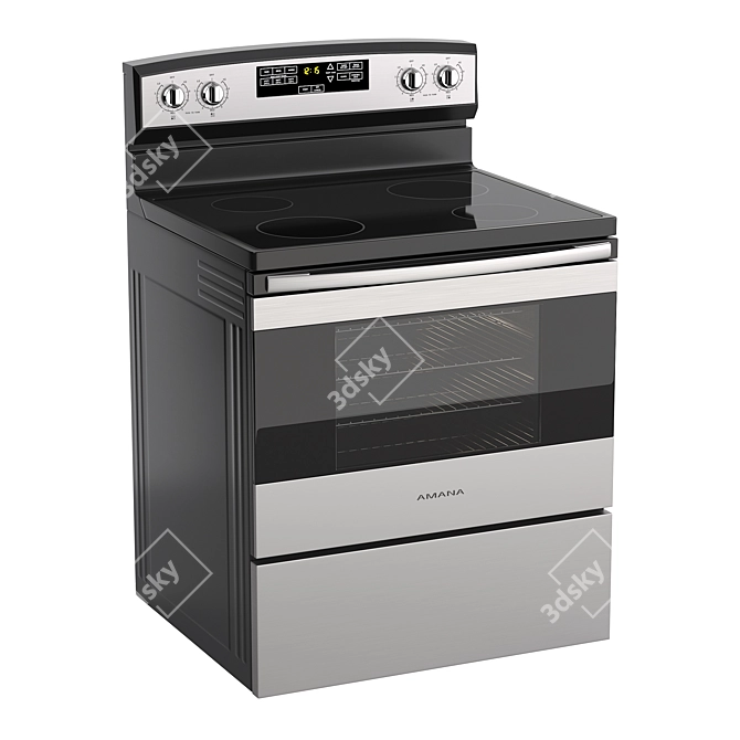 Amana AER6303MFS: High-Quality Oven for Perfect Interior Visualization 3D model image 1