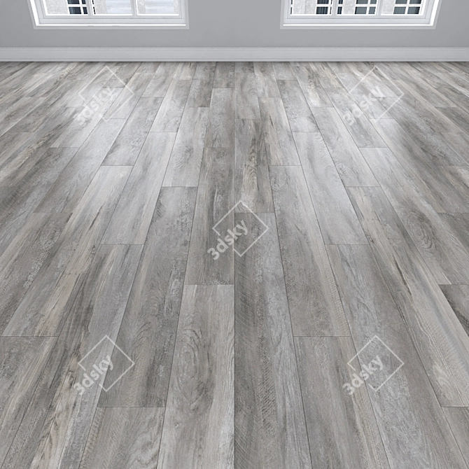 Versatile Oak Parquet Collection: Herringbone, Linear & Chevron 3D model image 2