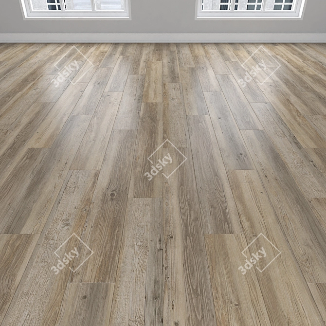 Oak Parquet: Herringbone, Linear & Chevron 3D model image 2